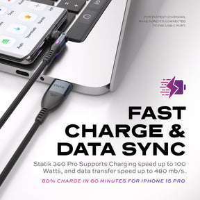 Statik® 360 Pro | 100W Universal Charge & Data Cable